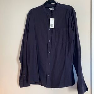 COS Mandarin Collar Knit Button Down